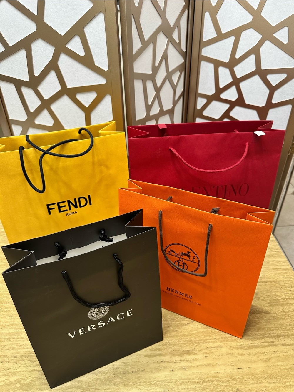 Luxury Designer Shopping Bags - Fendi, Versace, Hermès, Valentino